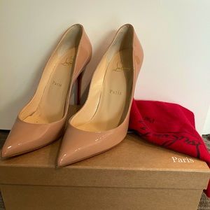 Louboutin Pigalle foille 100mm in Nude